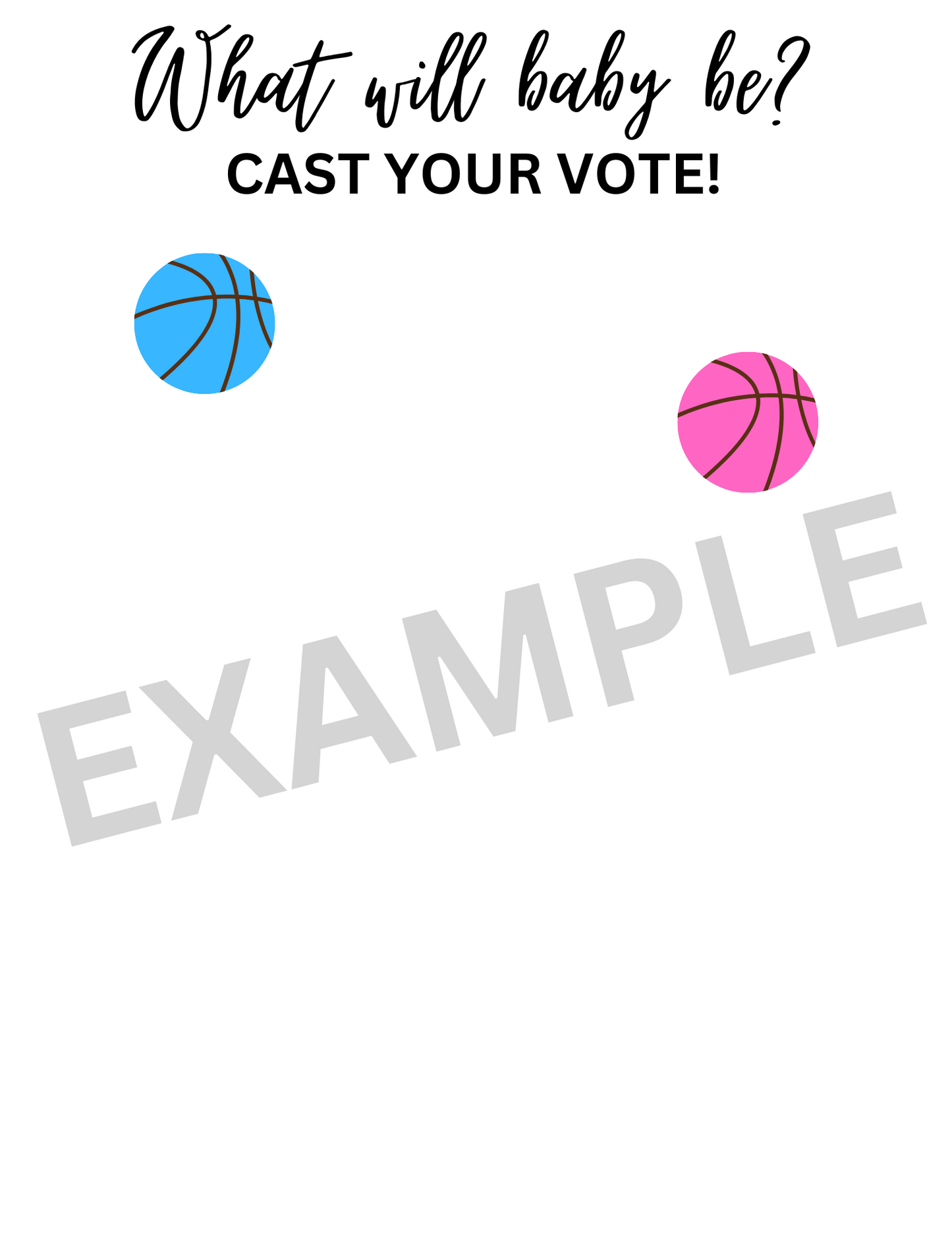 Gender Reveal Voting Board