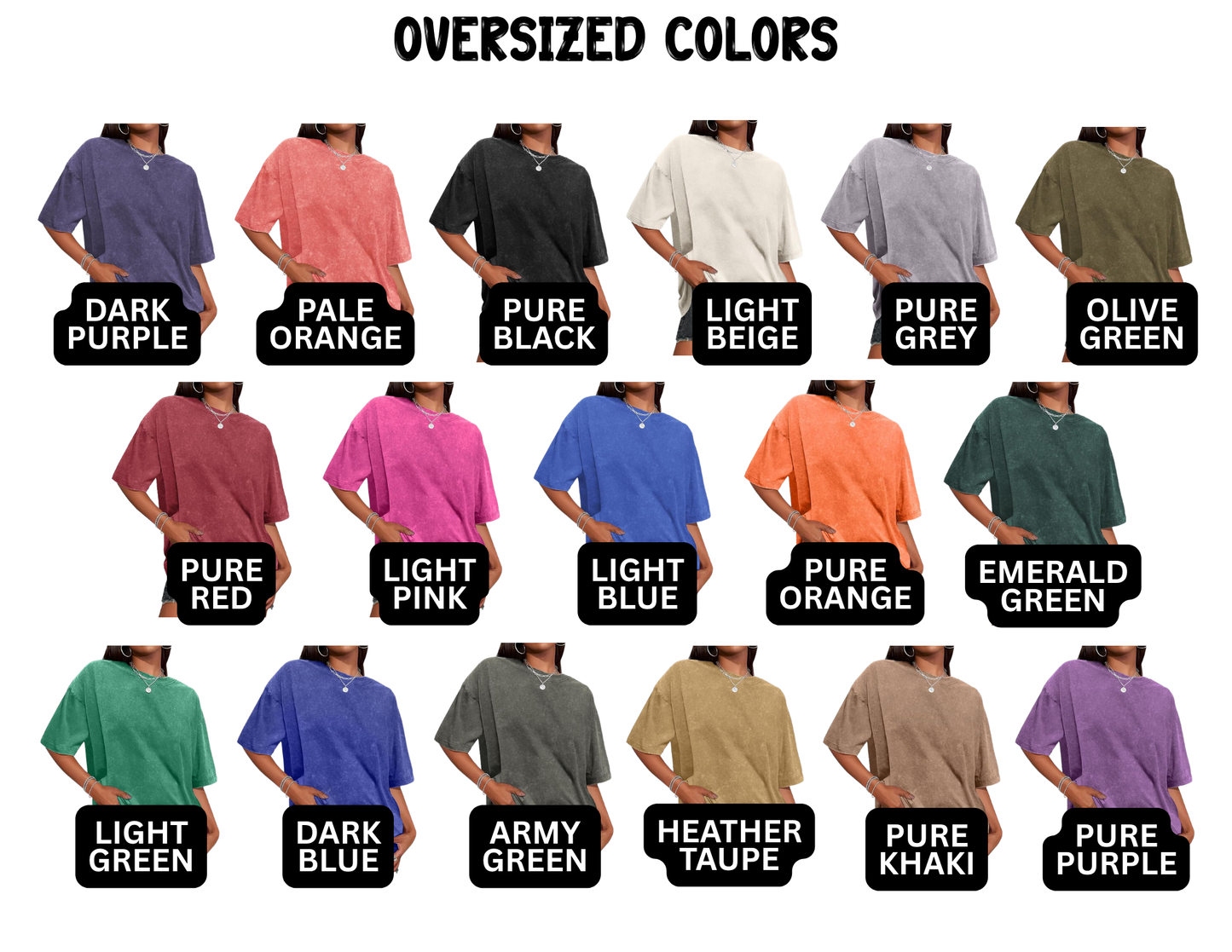 Adult Oversized Vintage Washed T-Shirts