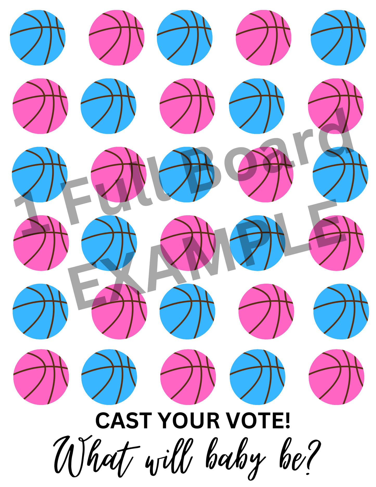 Gender Reveal Voting Board
