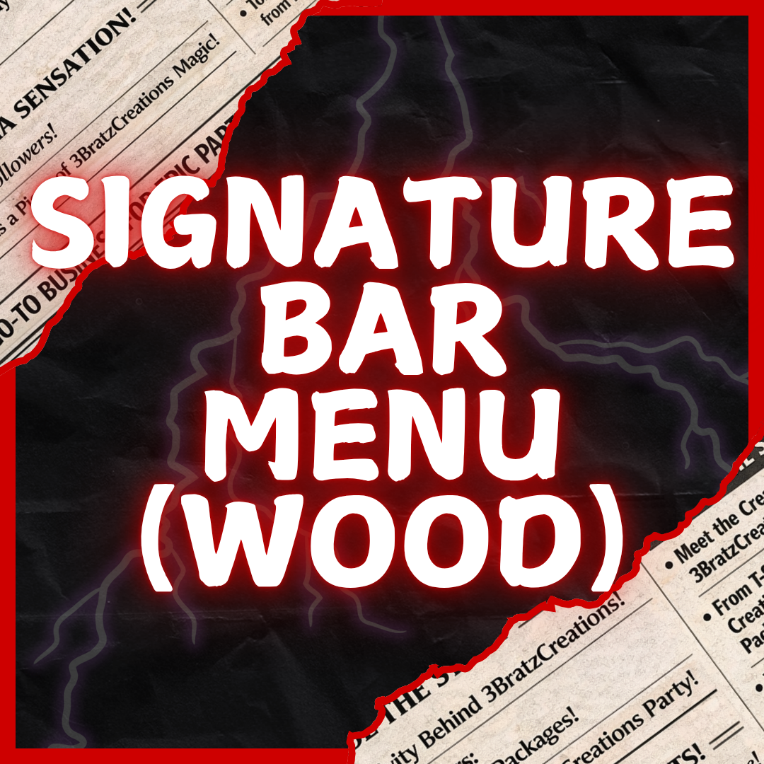 Signature Bar Menu (Wood)