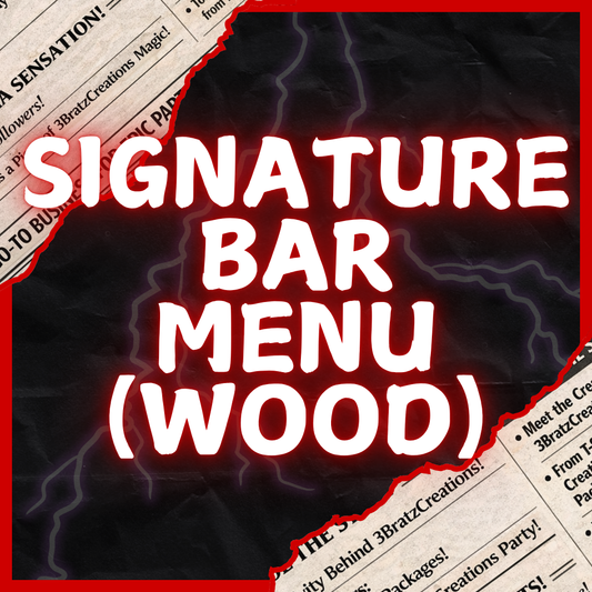 Signature Bar Menu (Wood)