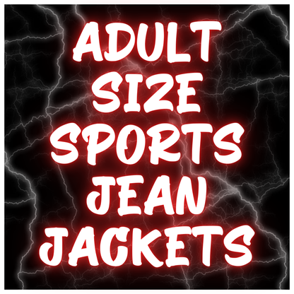 Adult Size Sports Jean Jackets